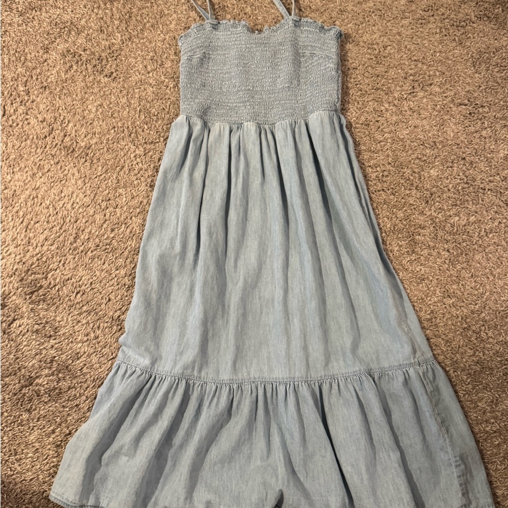 Stylish Light Denim Gap Women’s Midi Dress